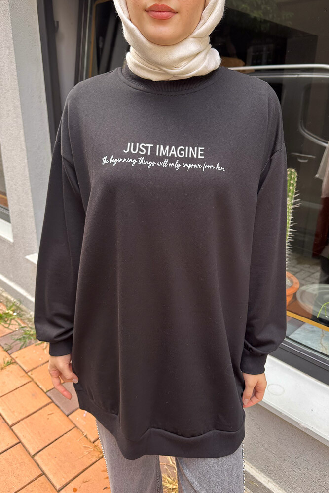 Just Imagine Sweat - Siyah - 6