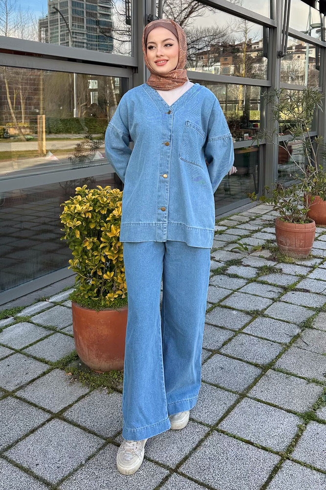 Oswald Denim Takım - Açık Mavi - 3