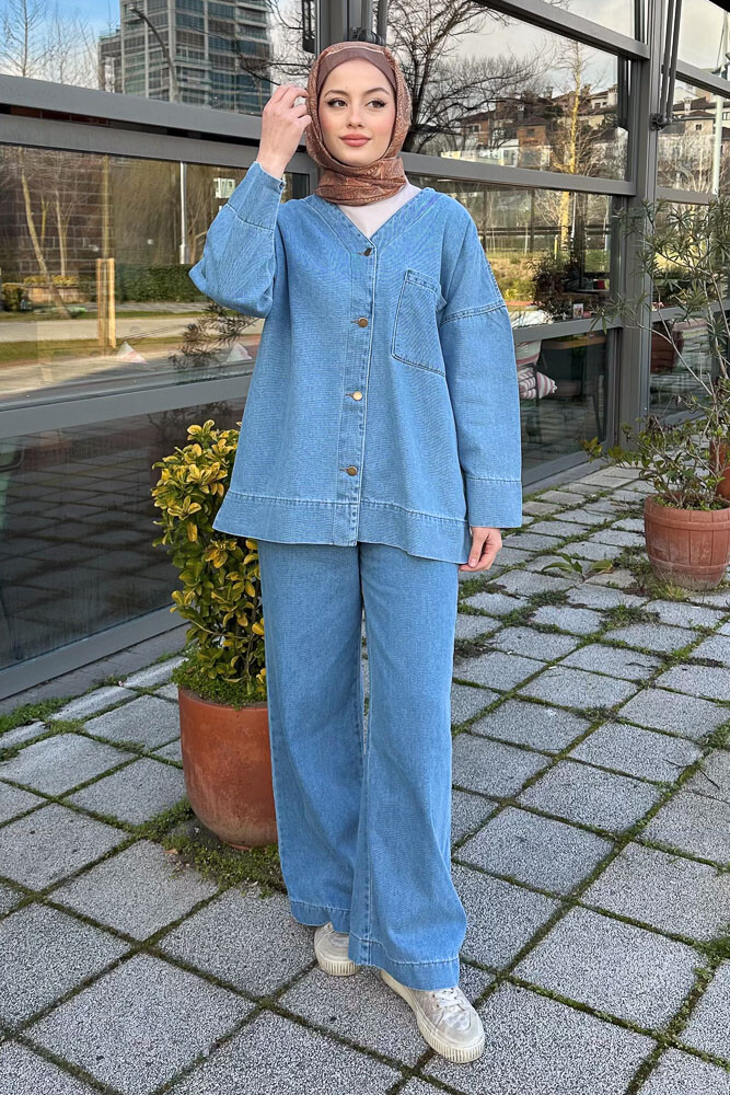 Oswald Denim Takım - Açık Mavi - 6