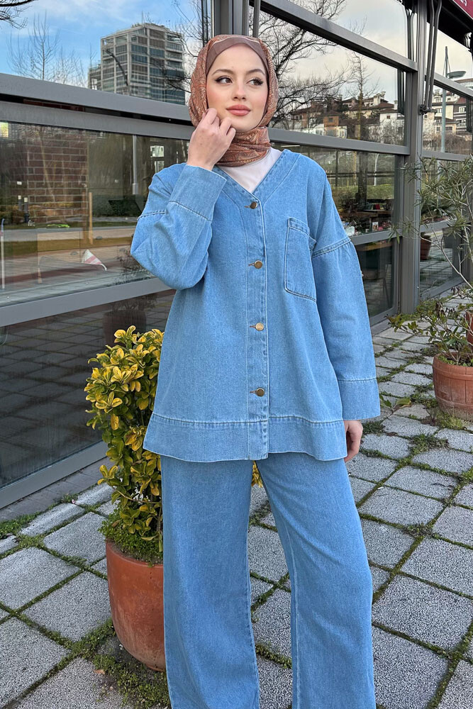 Oswald Denim Takım - Açık Mavi - 2