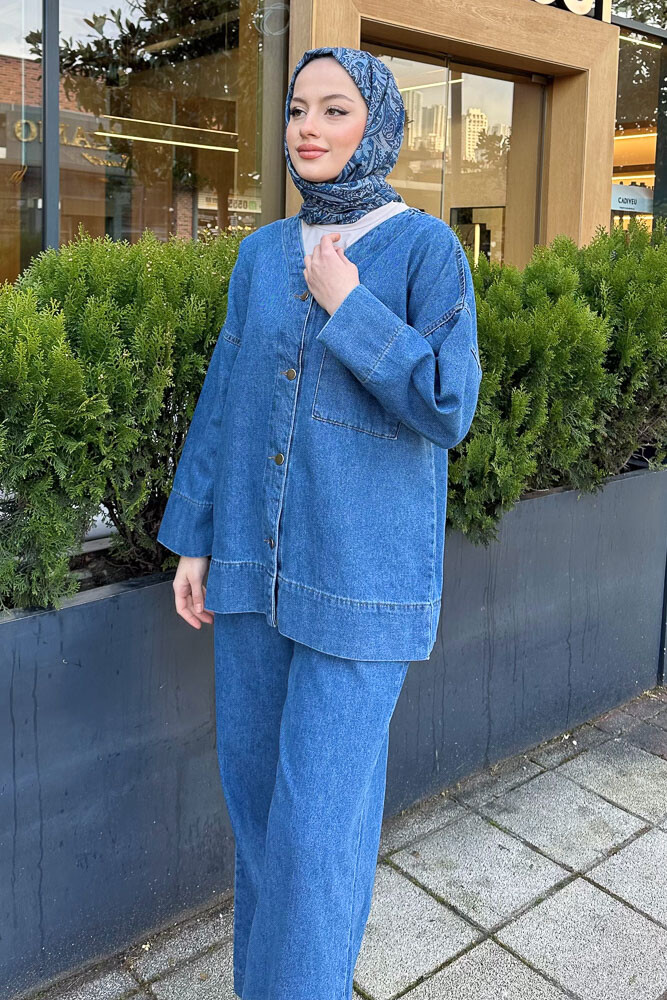 Oswald Denim Takım - Koyu Mavi - 6