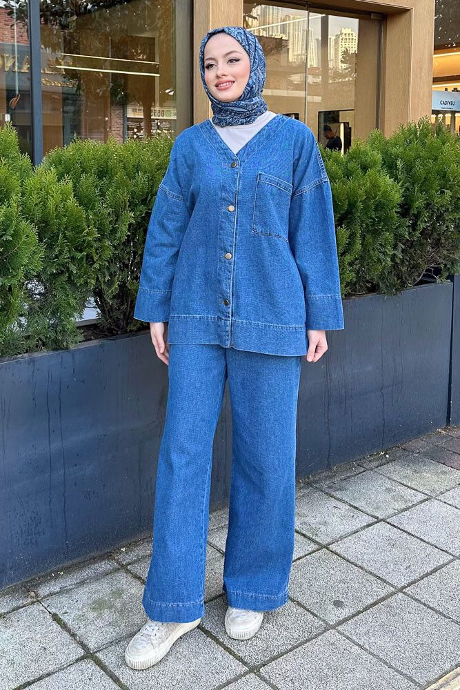 Oswald Denim Takım - Koyu Mavi - 1